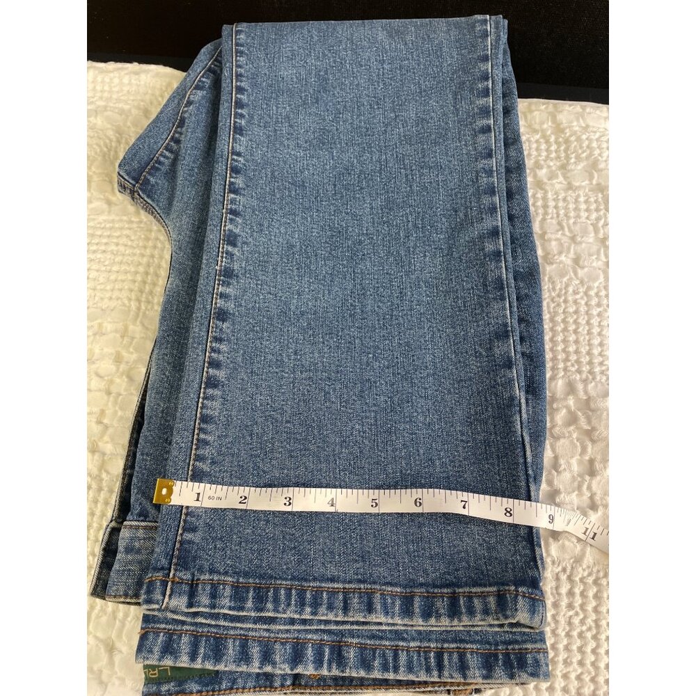 LRL Lauren Jean Ralph Lauren Women's Blue Jeans Straight Size 12 SKU 2644 - Picture 6 of 6